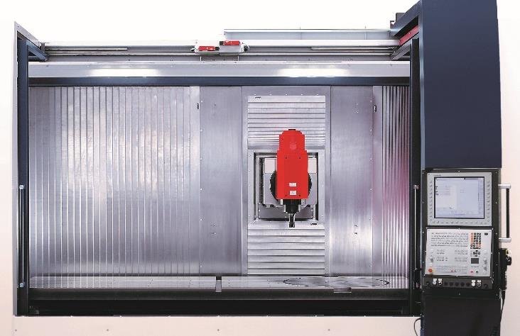 Bearbeitung großer Teile ohne Umspannung:Fahrständer Bearbeitungszentren MMV 4200 / 5200 / 6200